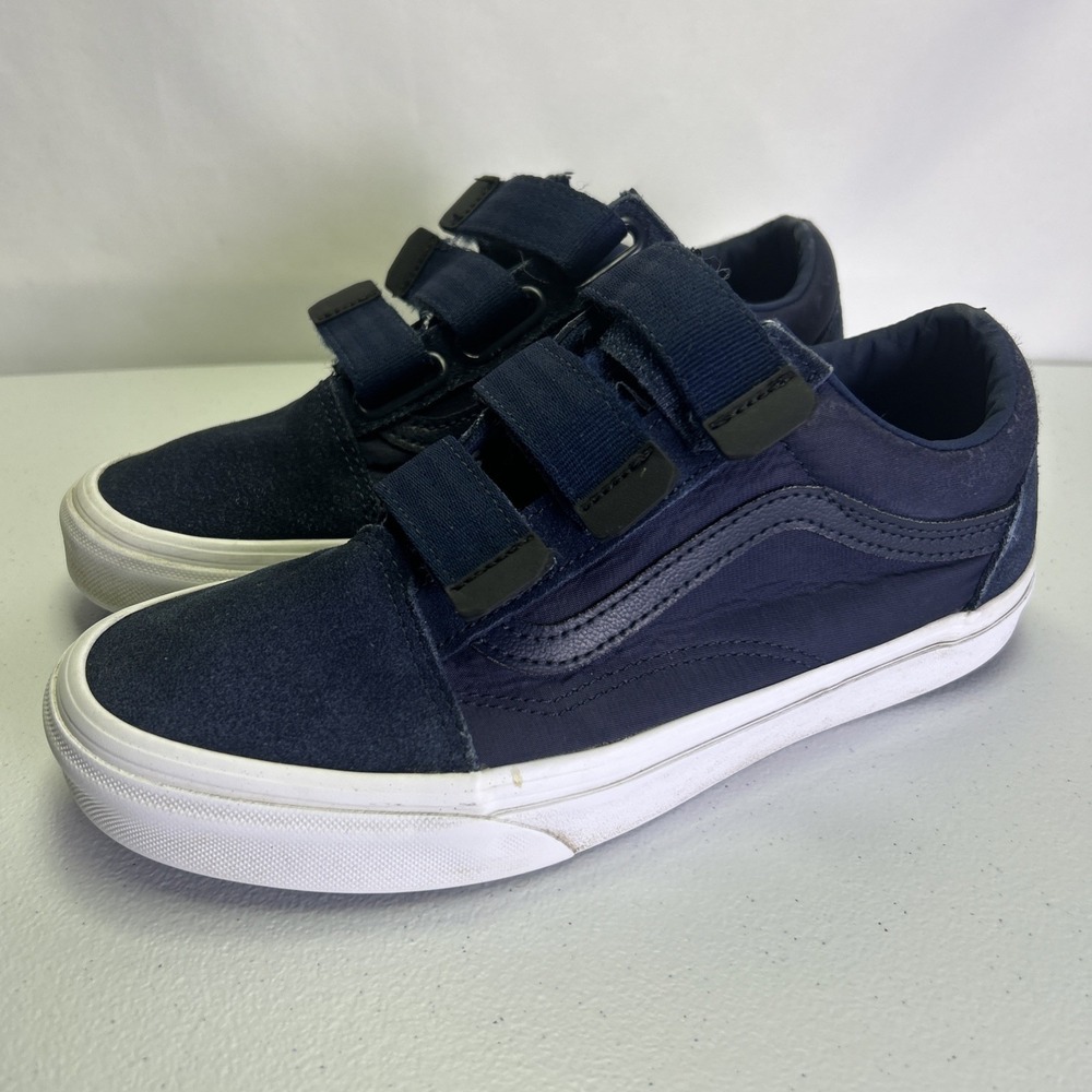 Vans Old Skool‎ V Surplus Nylon Dress Blues Sneakers Navy White Men 6.5 Women 8